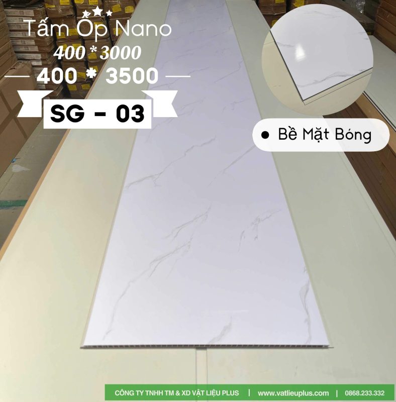 Mẫu tấm nhựa Nano ốp tường, trần mã SG 03