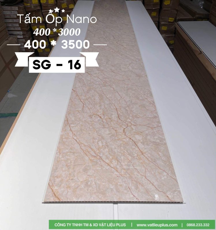 Mẫu tấm nhựa Nano ốp tường, trần mã SG 16