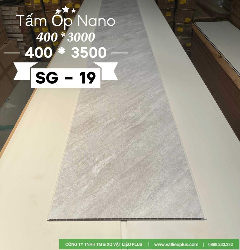Mẫu tấm nhựa Nano ốp tường, trần mã SG 19