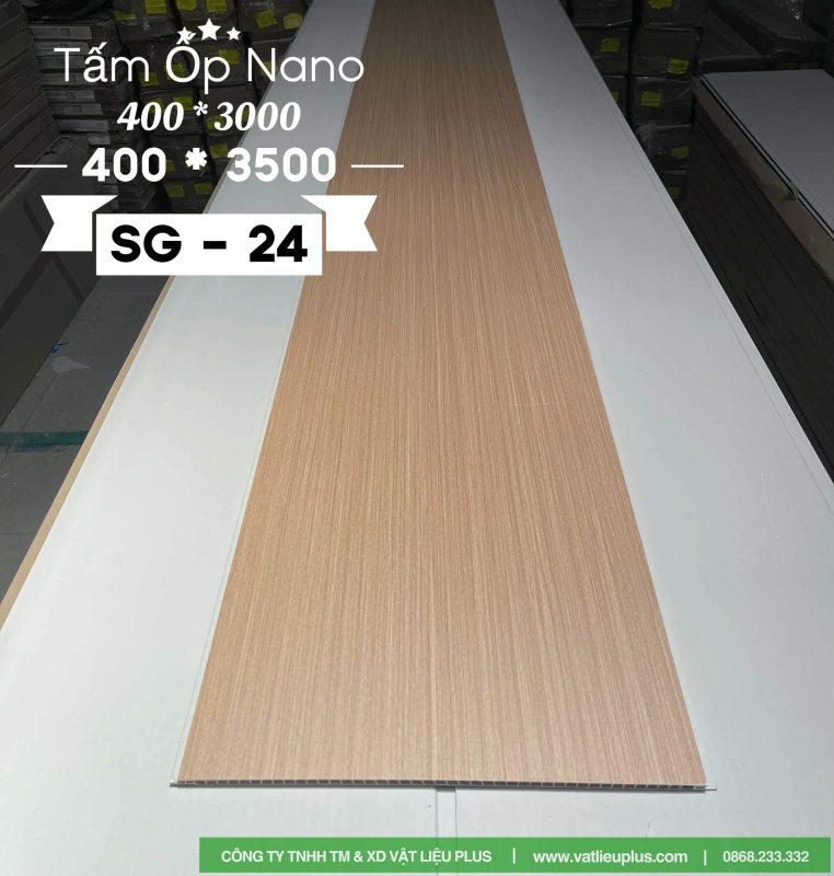Mẫu tấm nhựa Nano ốp tường, trần mã SG 24