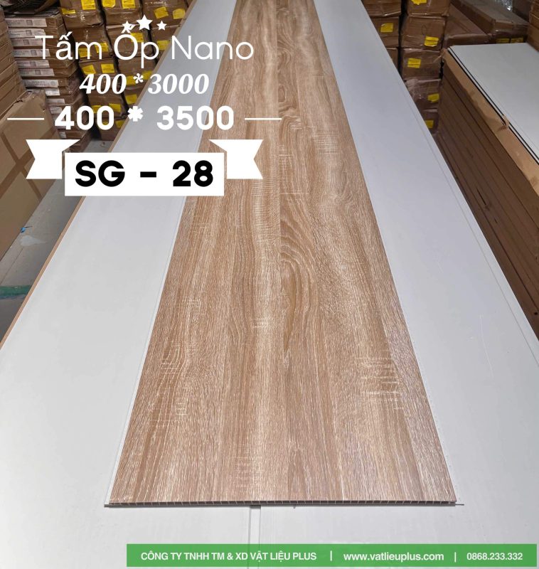 Mẫu tấm nhựa Nano ốp tường, trần mã SG 28
