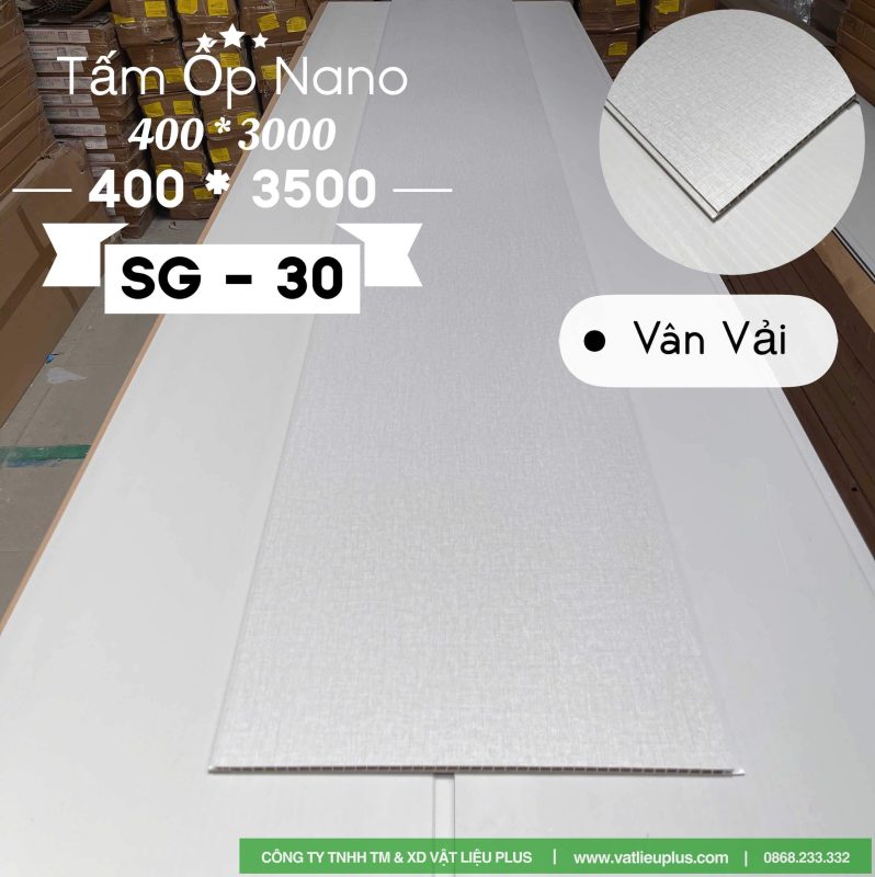 Mẫu tấm nhựa Nano ốp tường, trần mã SG 30