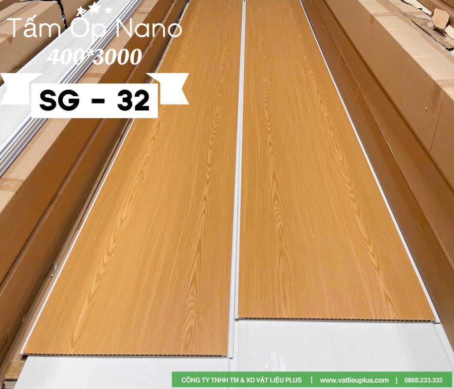 Mẫu tấm nhựa Nano ốp tường, trần mã SG 32